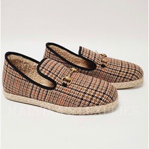 Gucci Men's Fria Tweed Horsebit Loafer Shoes size 10. Unused gift, never worn!